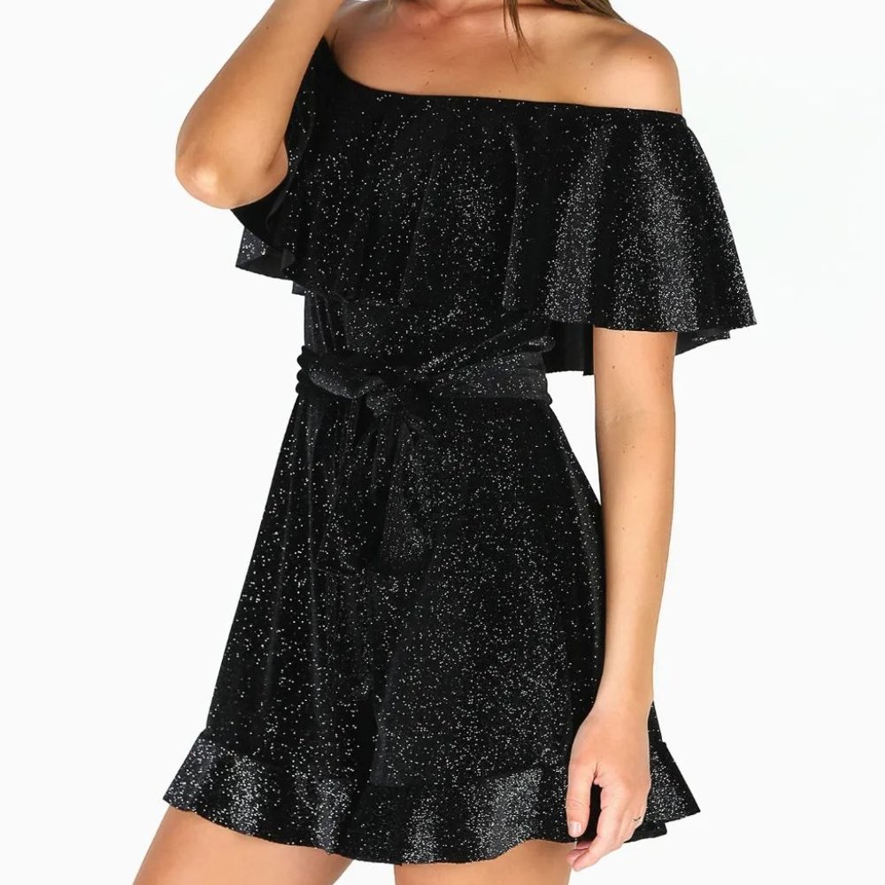 Black Milk All That Glitters Velvet Playsuit